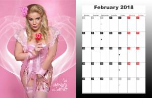 www.xsiteability.com - Miss Whitney Morgan February 2018 Desktop Calendar thumbnail